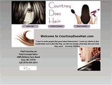 Tablet Screenshot of courtneydoeshair.com